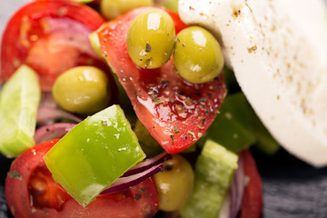 Greek salad with fresh vegetables