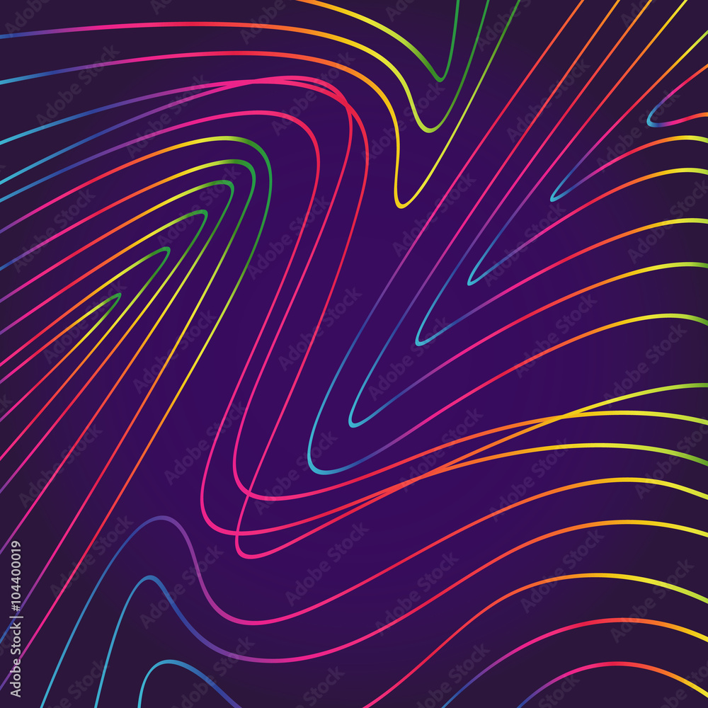 Aufkleber moving colorful lines of abstract background