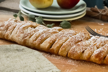 Puff pastry apple pie