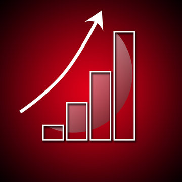 Graph of rapid growth in the value