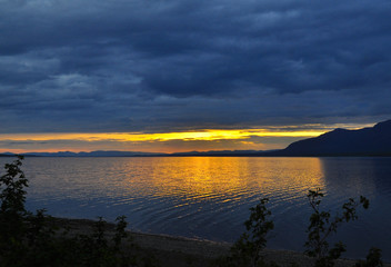 Sunset on the lake.