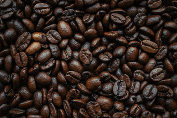 Coffee beans on background