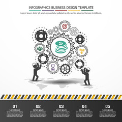 Infographics business design template