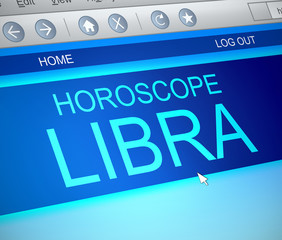 Libra horoscope concept.