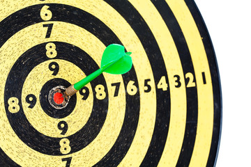 Retro style target darts on white background. succes aim, goal concept.