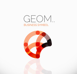 Logo, linear abstract geometric icon