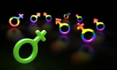 Male and female symbols combination