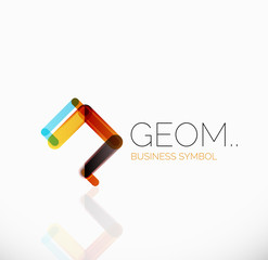 Logo, linear abstract geometric icon