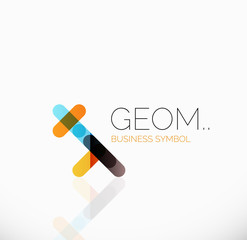 Logo, linear abstract geometric icon