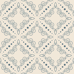 Curly seamless pattern