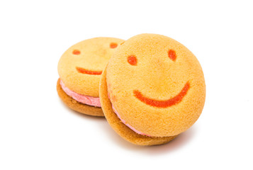 Smiley cookies isolated