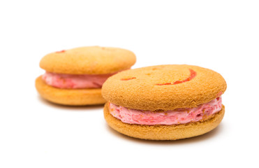 Smiley cookies isolated