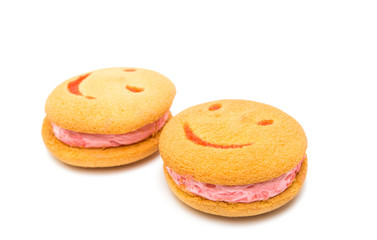 Smiley cookies isolated