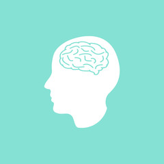 Brain  -  vector icon.