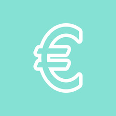 Euro  -  vector icon.