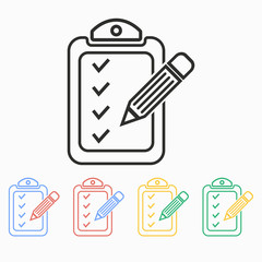 Clipboard - vector icon.