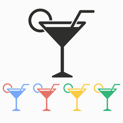 Cocktail - vector icon.