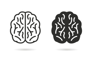 Brain - vector icon.