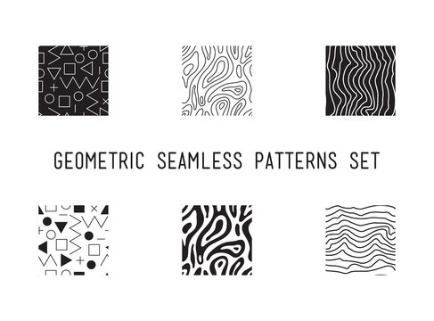 Universal vector lineal geometric seamless pattern