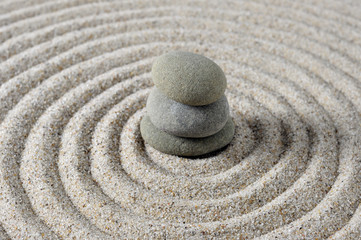 Fototapeta na wymiar Center stacked Zen stones