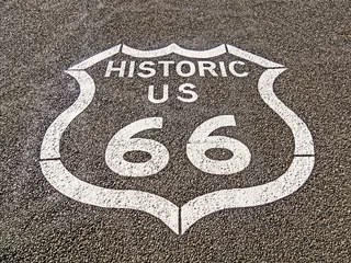 Cercles muraux Route 66 Signe de la Route 66