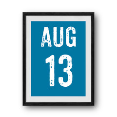 Augustcalendar on the photo frame