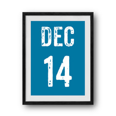 december  calendar on the photo frame
