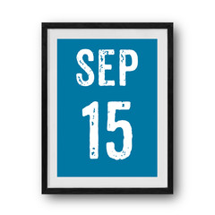 September calendar on the photo frame