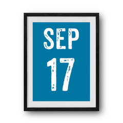 September calendar on the photo frame