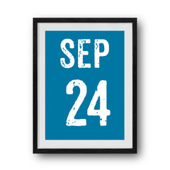 September calendar on the photo frame