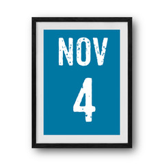 november calendar on the photo frame