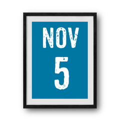 november calendar on the photo frame