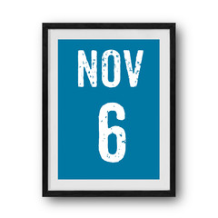 november calendar on the photo frame