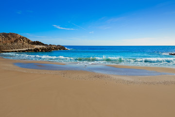 Fototapeta na wymiar Cullera Platja del Far beach Playa del Faro Valencia