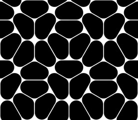 Vector modern seamless geometry pattern hexagon, black and white abstract geometric background, pillow print, monochrome retro texture, hipster fashion design