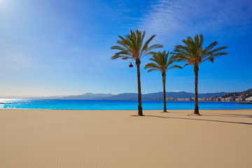 Fototapeta na wymiar Cullera Playa los Olivos beach Valencia at Spain