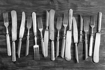 A set of old cutlery