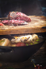 Мясо и солями