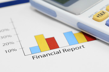 Fototapeta premium business concept of financial graph with a pen