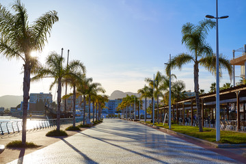 Gandia port promenade Mediterranean Valencia