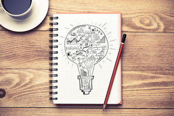 Coffee cup for fresh idea
