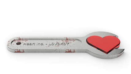 3d love wrench for broken hearts