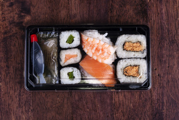 Black sushi box