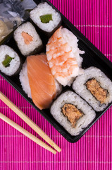 Black sushi box