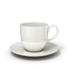 coffee cup over white background