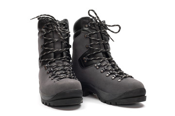 Hiking boots, isolated