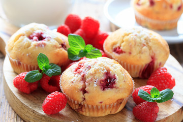 raspberry muffins