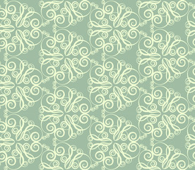 Abstract curly seamless pattern