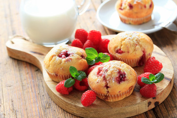 Tasty raspberry cupcakes