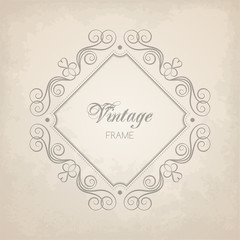 Vintage calligraphy frame